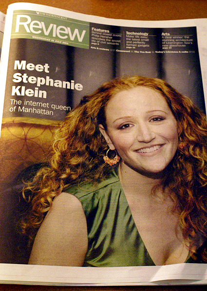 Meet Stephanie Klein, featured on the Cover of The Independent